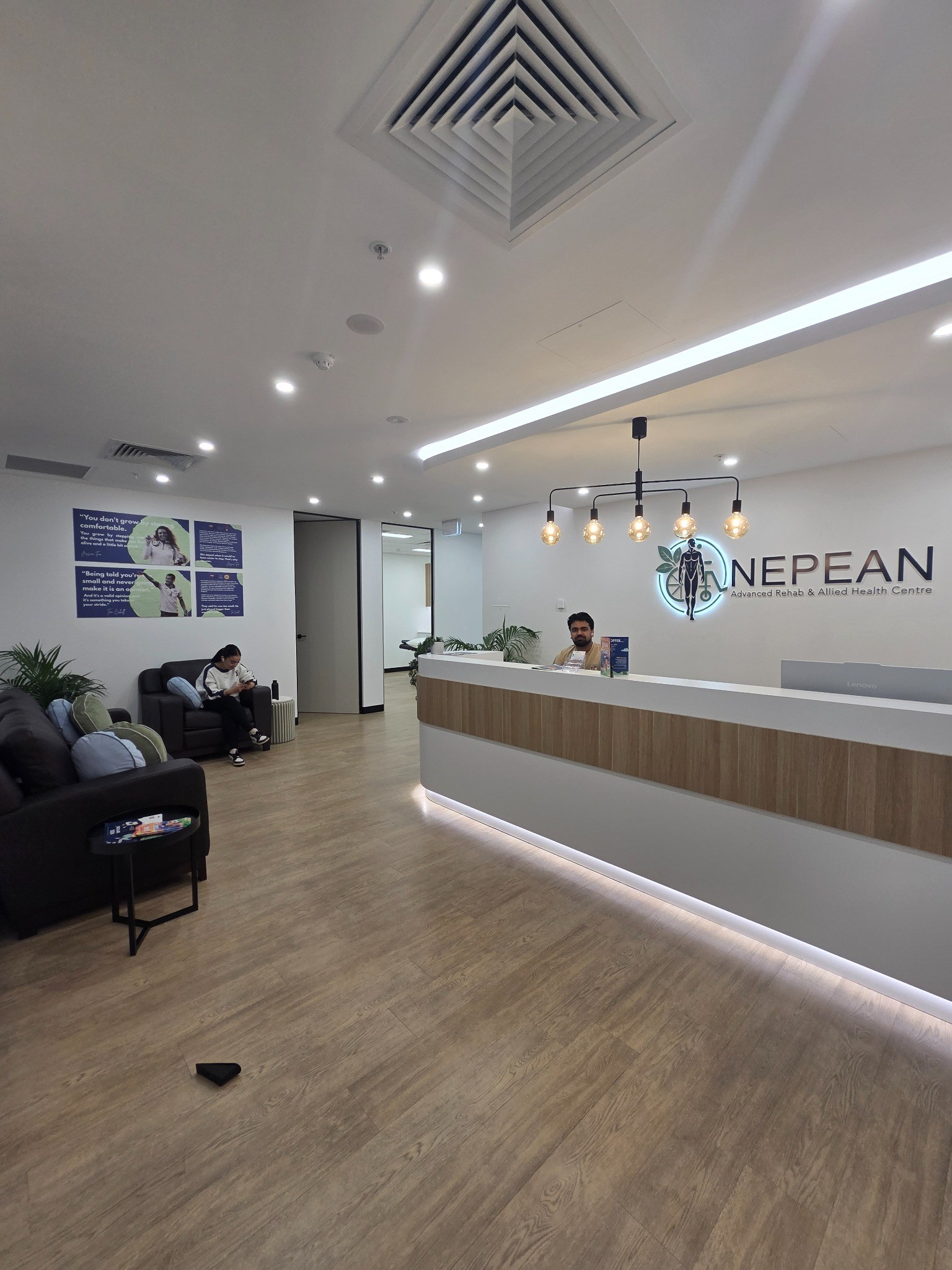 Clinic reception corner at Nepean Advanced Rehab